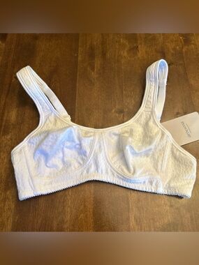 Amoena Mona SB 0606 Mastectomy Bra - US 34 AA White New